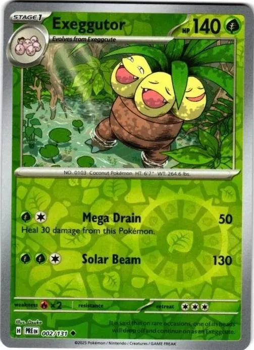 Exeggutor 002/131 · Reverse Holofoil (Prismatic Evolutions)