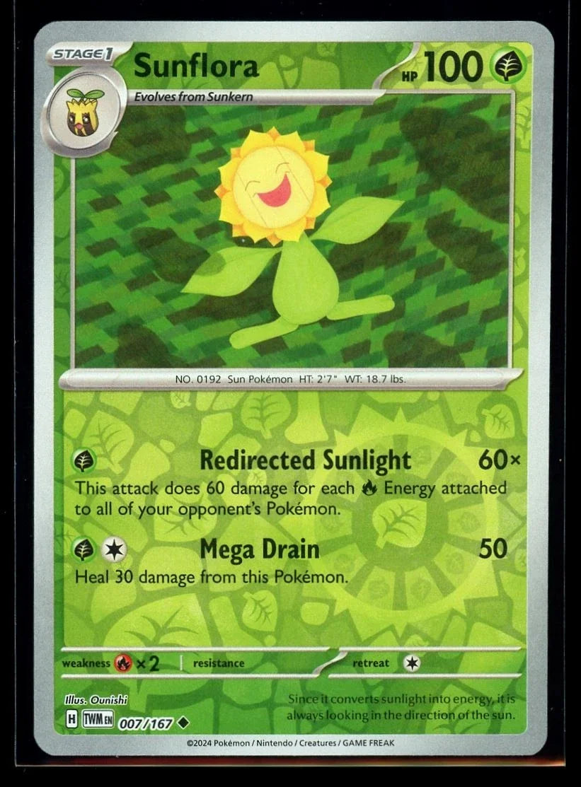 Sunflora 007/167 · Reverse Holofoil (Twilight Masquerade)
