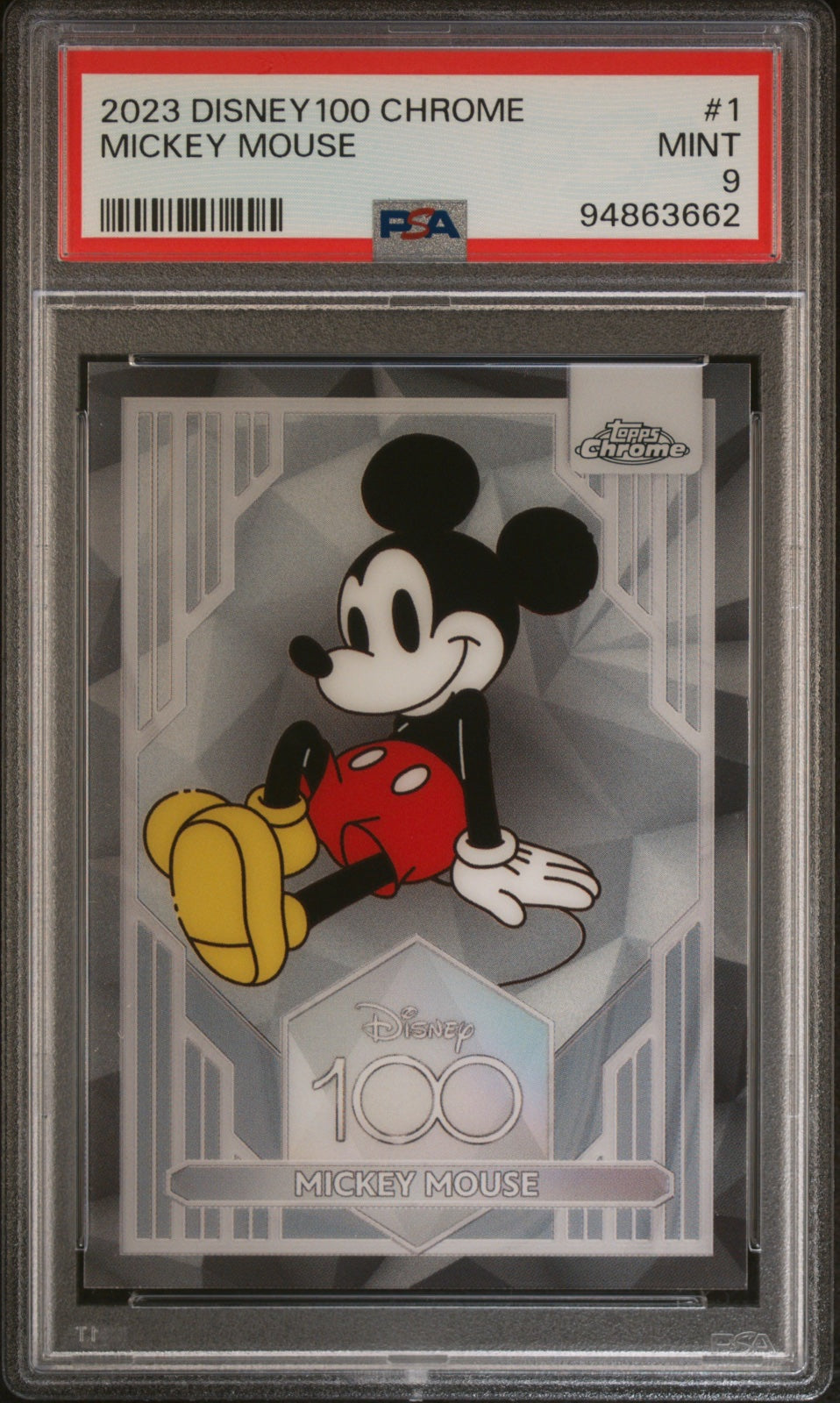 2023 TOPPS CHROME DISNEY100 #1 MICKEY MOUSE