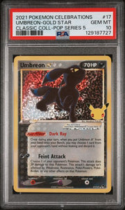 Umbreon Gold Star 17/17 (Celebrations: Classic Collection) — PSA 10