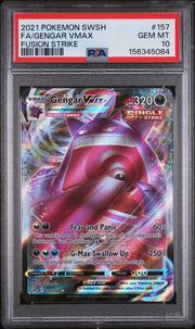Gengar VMAX 157/264 (Fusion Strike) — PSA 10