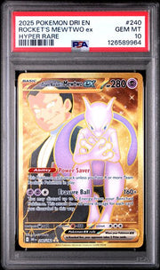 Team Rocket's Mewtwo ex 240/182 (Destined Rivals) — PSA 10