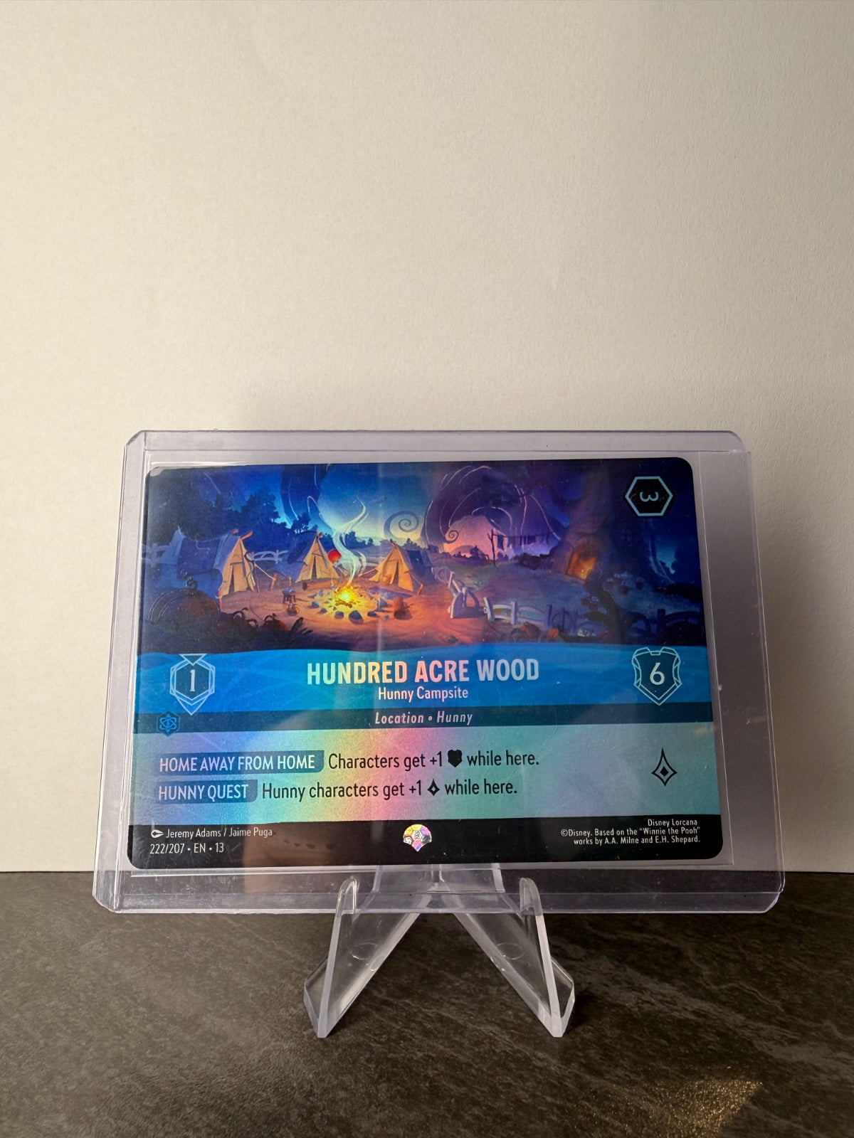 Disney Lorcana Hundred Acre Wood – Hunny Campsite #222/207 Epic Foil