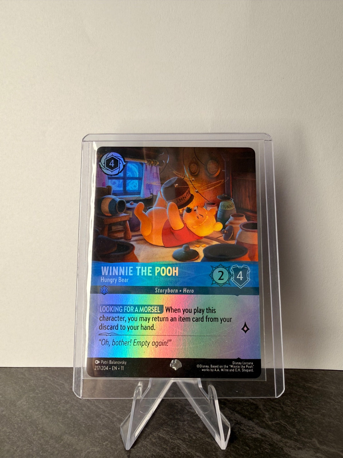 Disney Lorcana Winnie the Pooh – Hungry Bear #217/204 Epic Foil