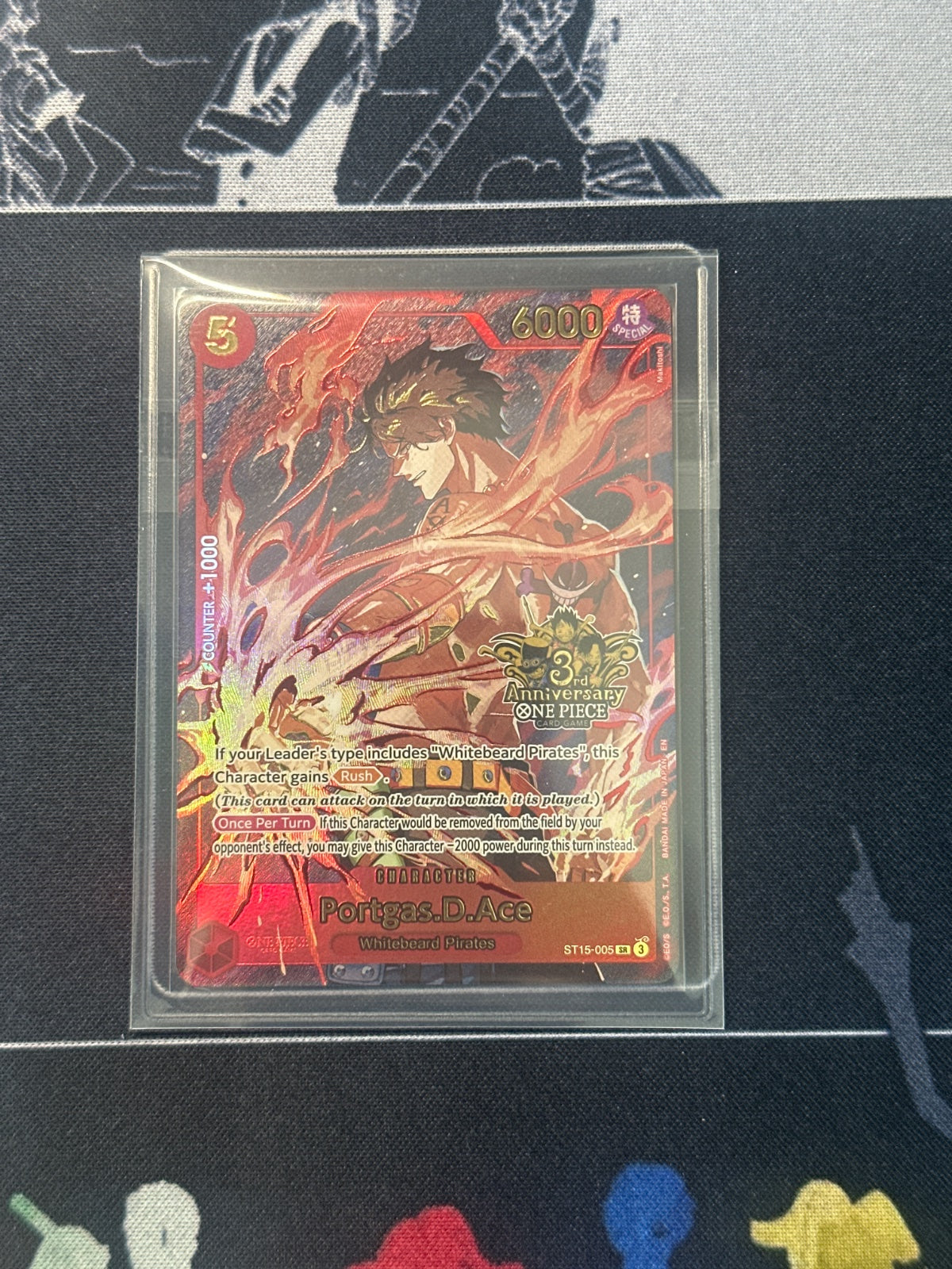 Portgas.D.Ace (Japanese Version 3rd Anniversary Set) ST15-005 (One Piece Promotion Cards)