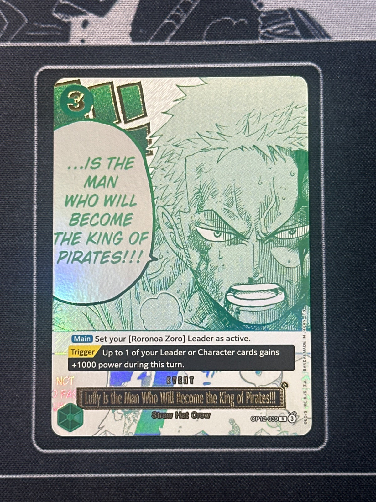 Luffy Is the Man Who Will Become the King of Pirates!!! (Japanese Version 3rd Anniversary Set) OP12-039 (One Piece Promotion Cards)