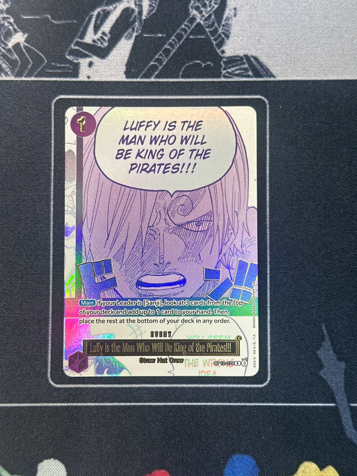 Luffy Is the Man Who Will Be King of the Pirates!!! (Japanese Version 3rd Anniversary Set) OP12-079 (One Piece Promotion Cards)