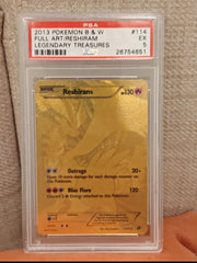 Reshiram (114 Full Art Secret Rare) (Legendary Treasures) — PSA 5
