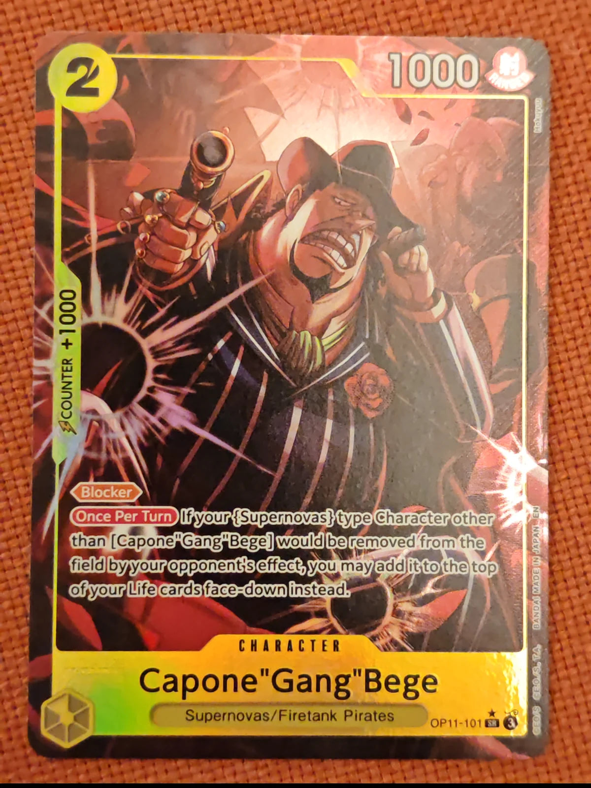 Capone"Gang"Bege (101) (Alternate Art) OP11-101 (A Fist of Divine Speed)