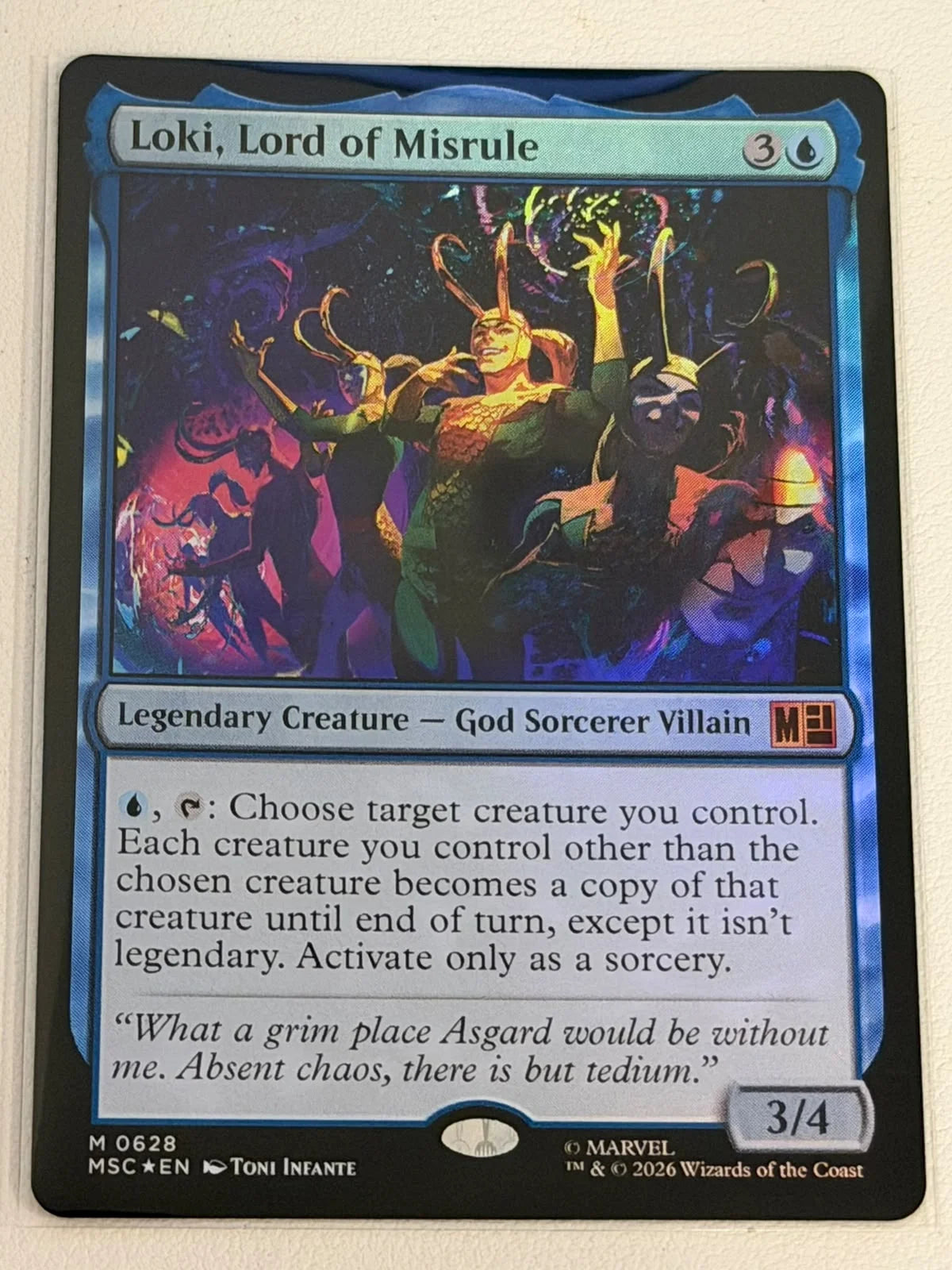 Loki, Lord of Misrule 628 · Foil (Commander: Marvel Super Heroes)