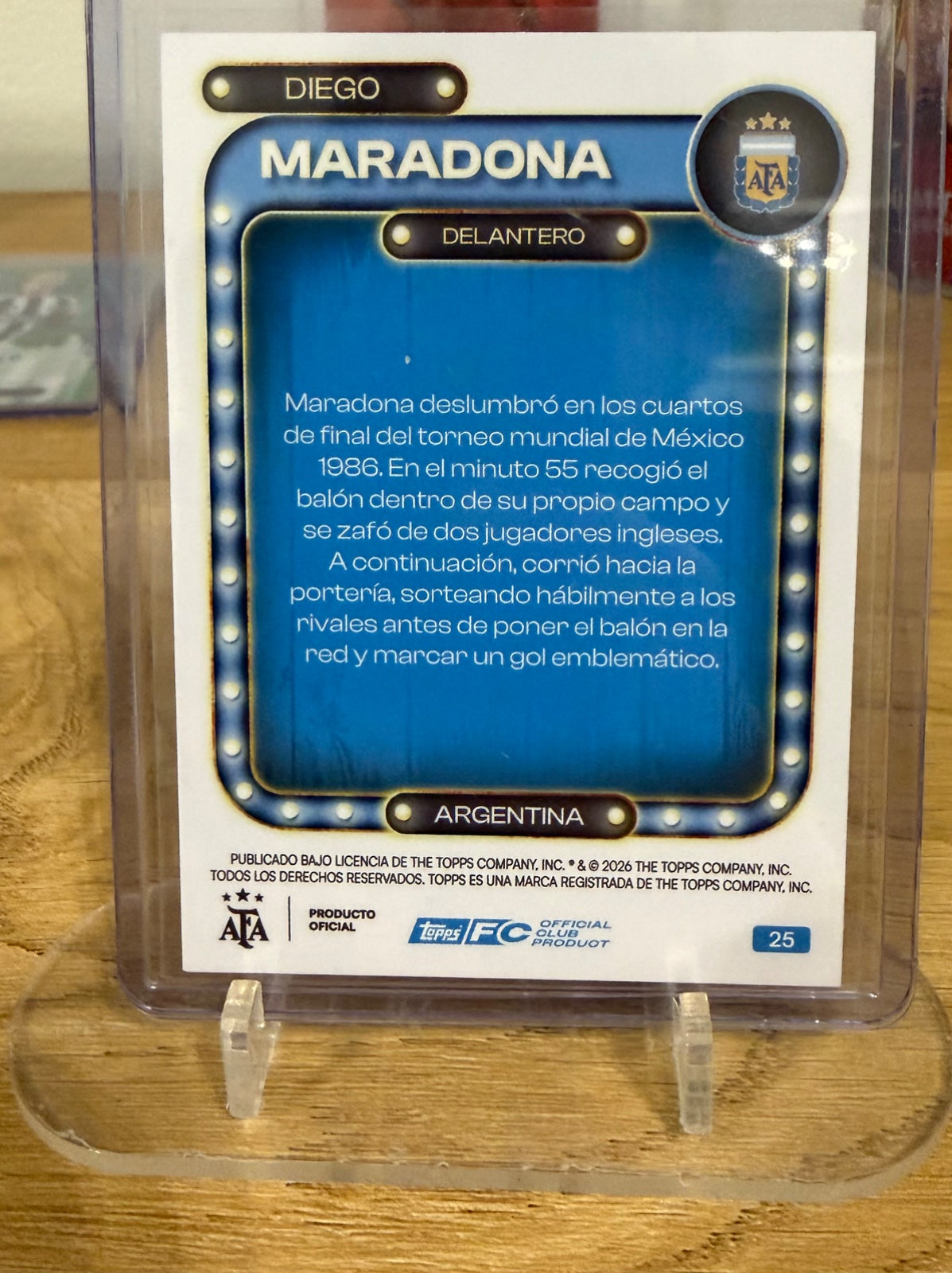 Topps Argentina Maradonna “ Delantero “