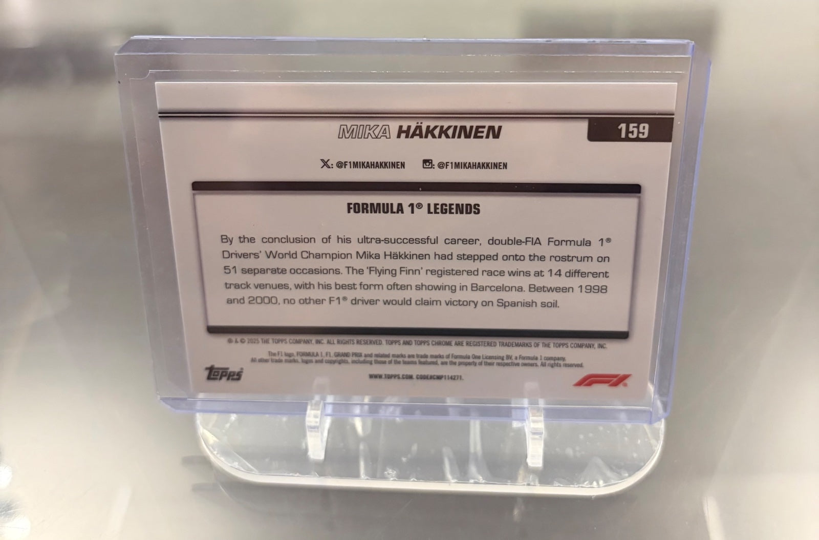 Mika Hakkinen /50 topps chrome