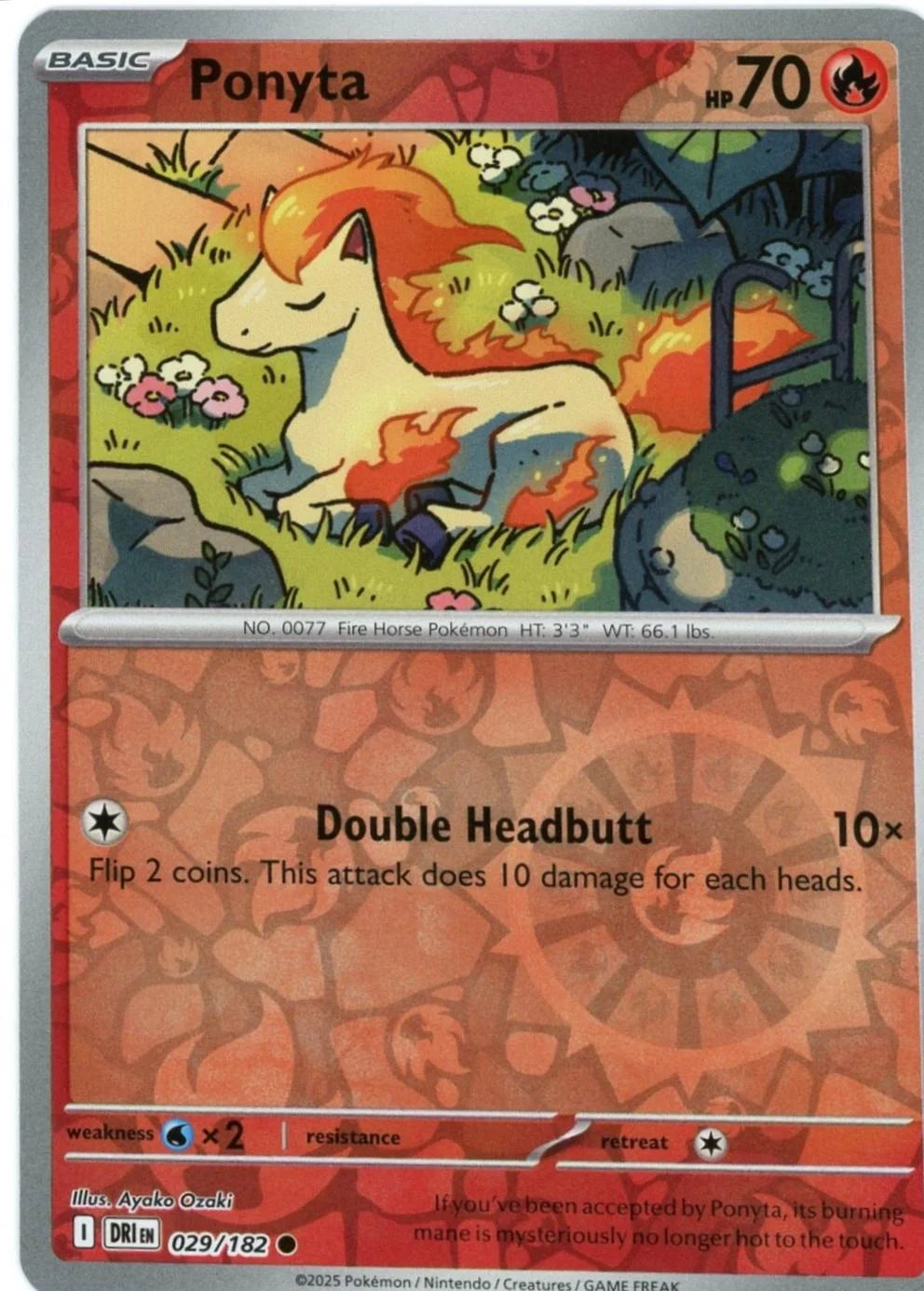Ponyta 029/182 · Reverse Holofoil (Destined Rivals)