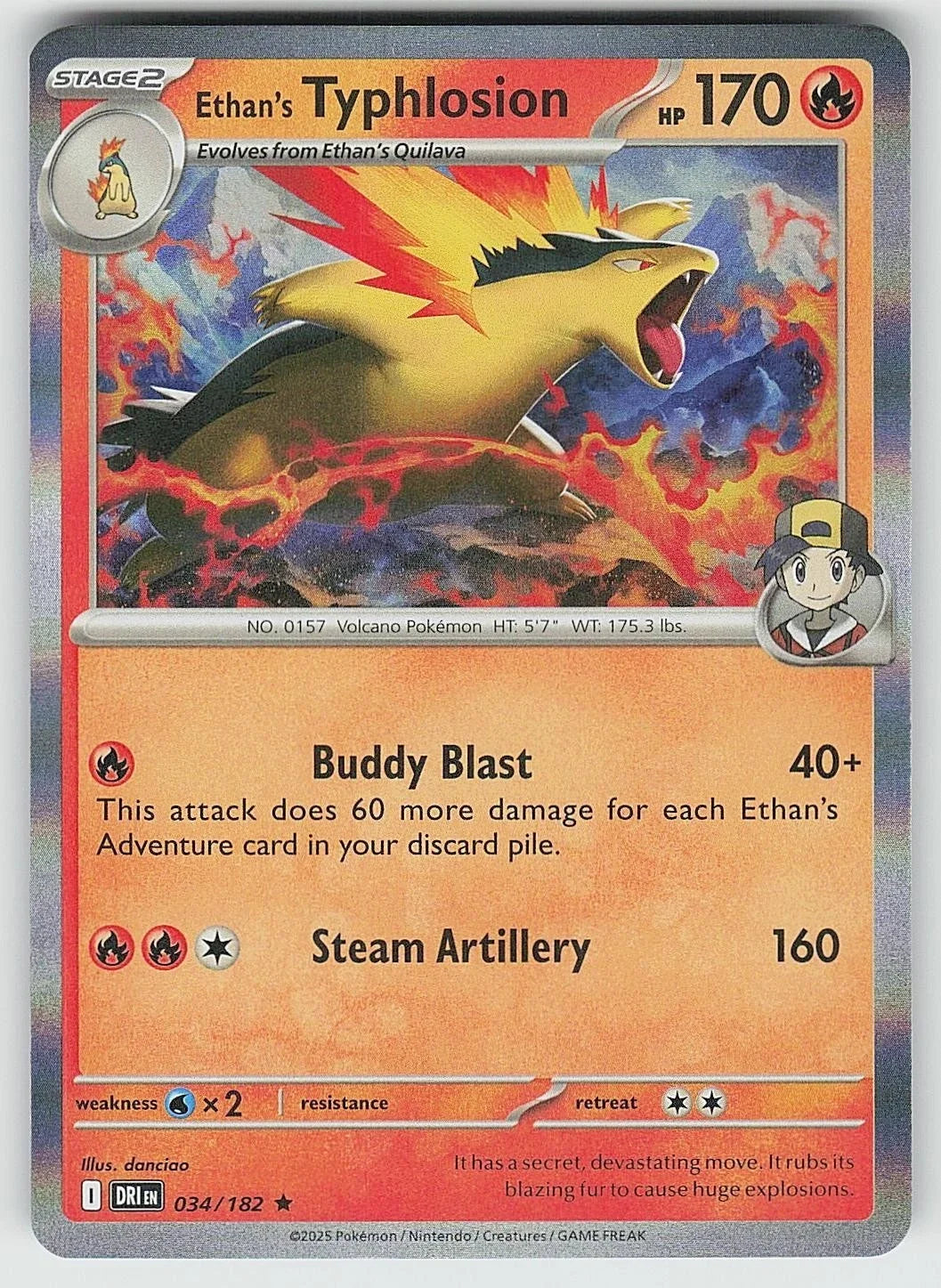 Ethan's Typhlosion 034/182 · Holofoil (Destined Rivals)