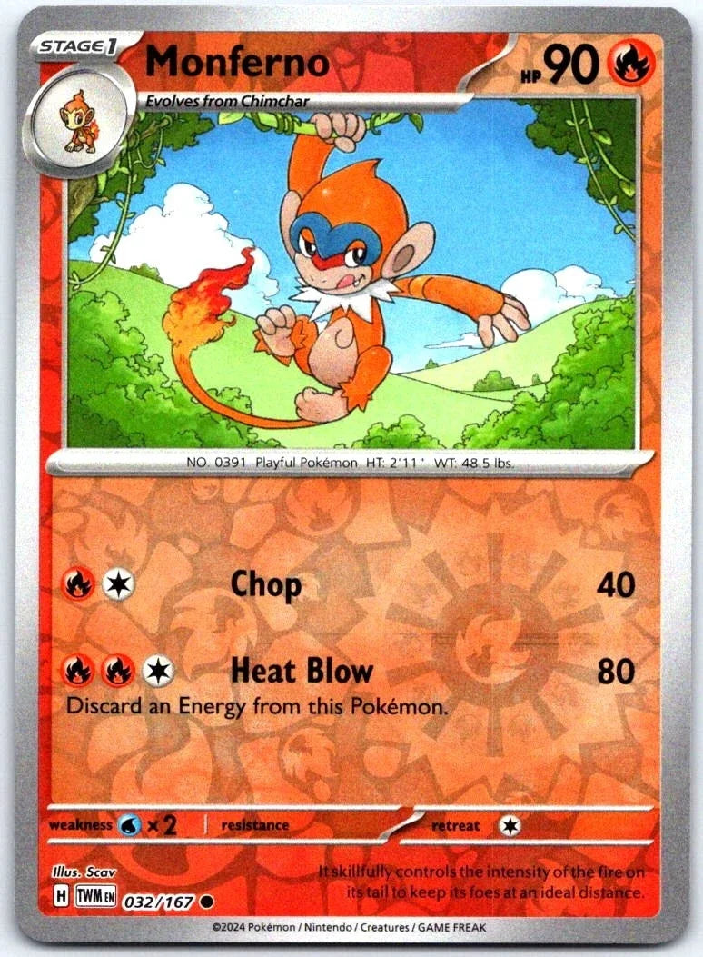 Monferno 032/167 · Reverse Holofoil (Twilight Masquerade)