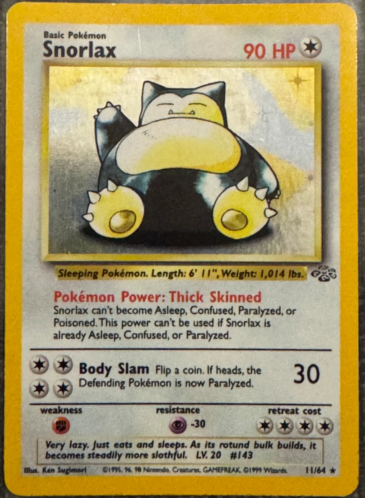 Snorlax 11 · Unlimited Holofoil (Jungle)