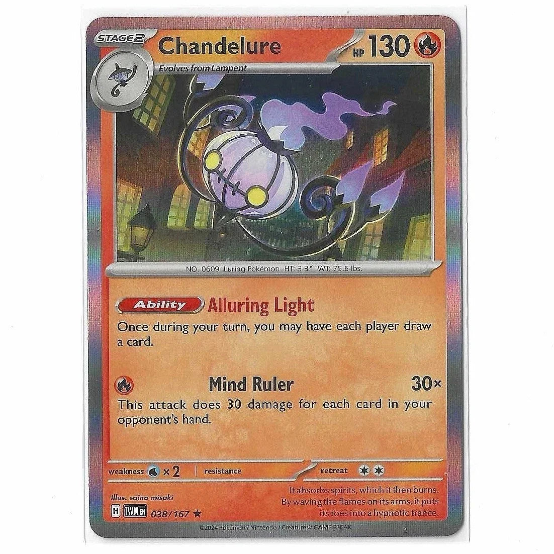 Chandelure 038/167 · Holofoil (Twilight Masquerade)