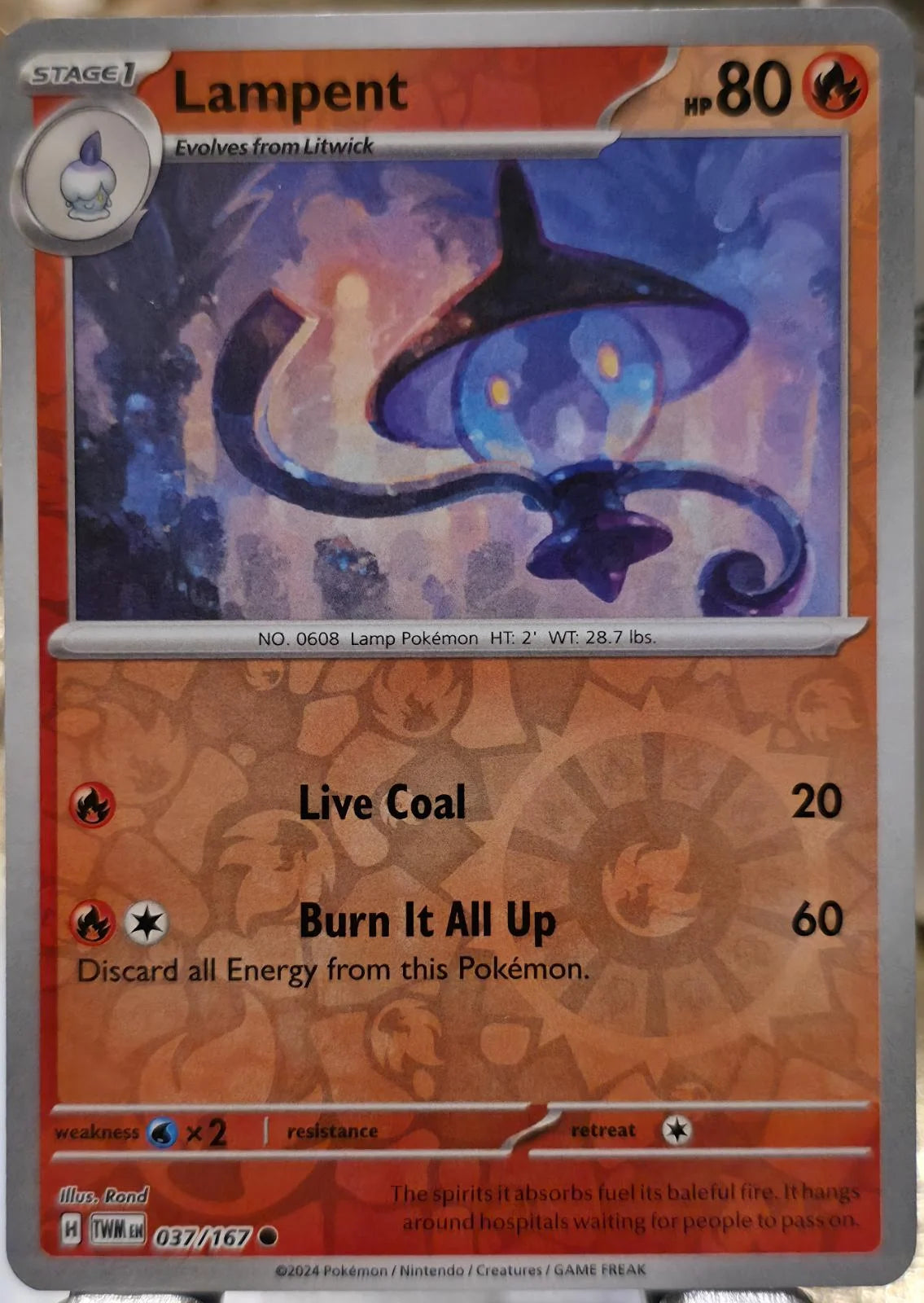 Lampent 037/167 · Reverse Holofoil (Twilight Masquerade)