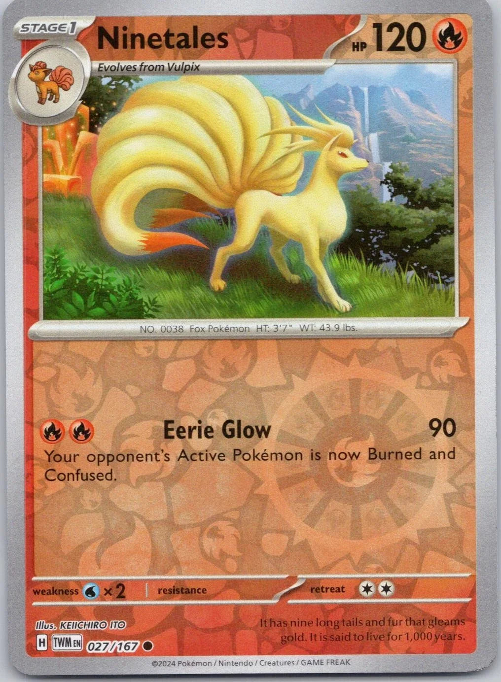 Ninetales 027/167 · Reverse Holofoil (Twilight Masquerade)