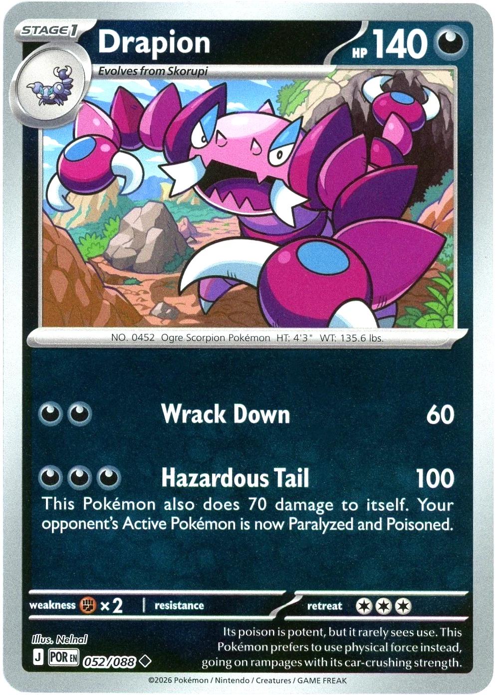 Drapion 052/088 · Reverse Holofoil (Perfect Order)