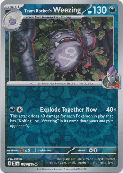 Team Rocket's Weezing 126/182 · Reverse Holofoil (Destined Rivals)