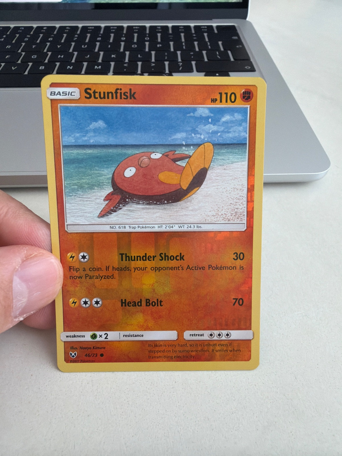 Stunfisk 46 · Reverse Holofoil (Shining Legends)