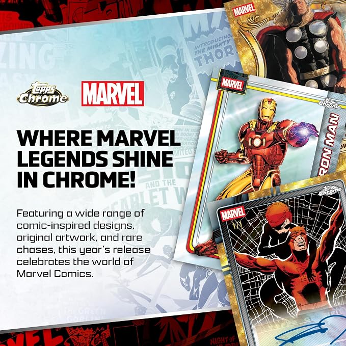 Topps Chrome Marvel Comics 2026 – Factory Sealed – Value Box
