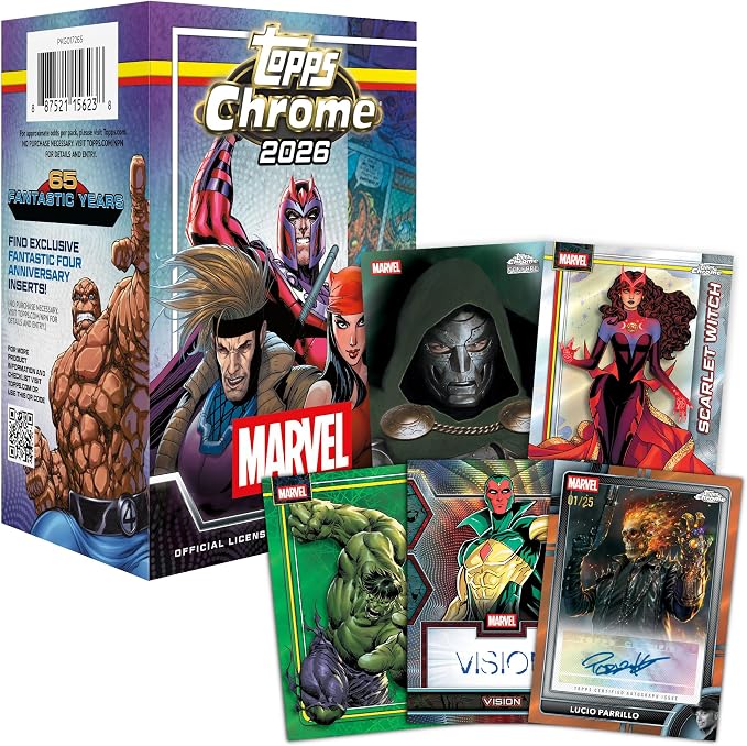 Topps Chrome Marvel Comics 2026 – Factory Sealed – Value Box