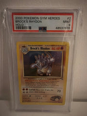 Brock's Rhydon 2 · Unlimited Holofoil (Gym Heroes) — PSA 9