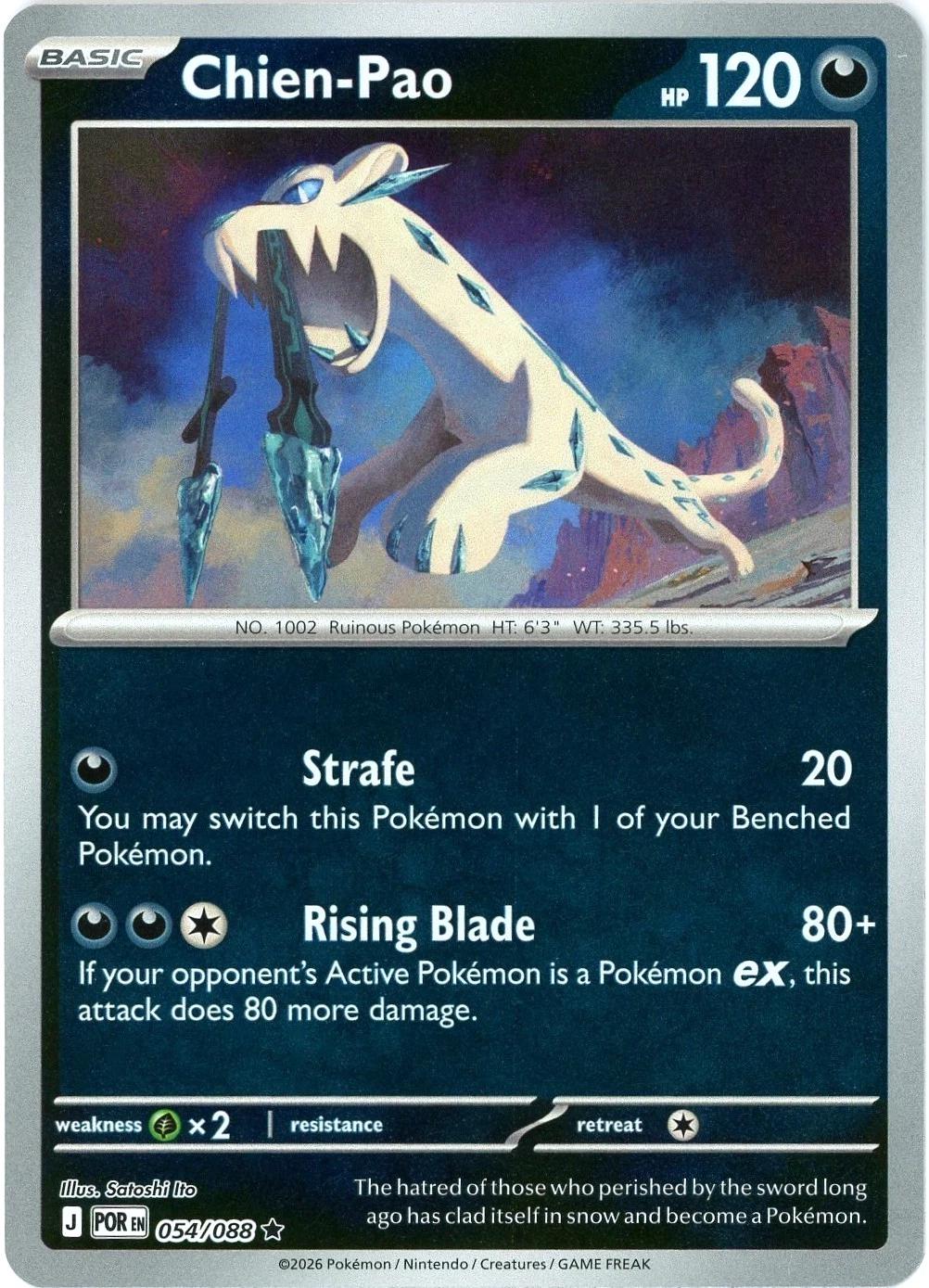 Chien-Pao 054/088 · Reverse Holofoil (Perfect Order)