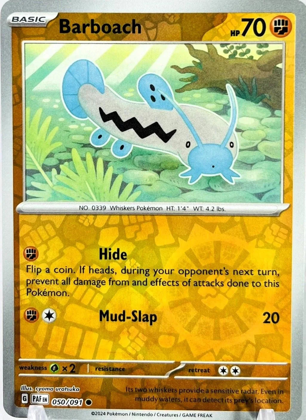 Barboach 050/091 · Reverse Holofoil (Paldean Fates)