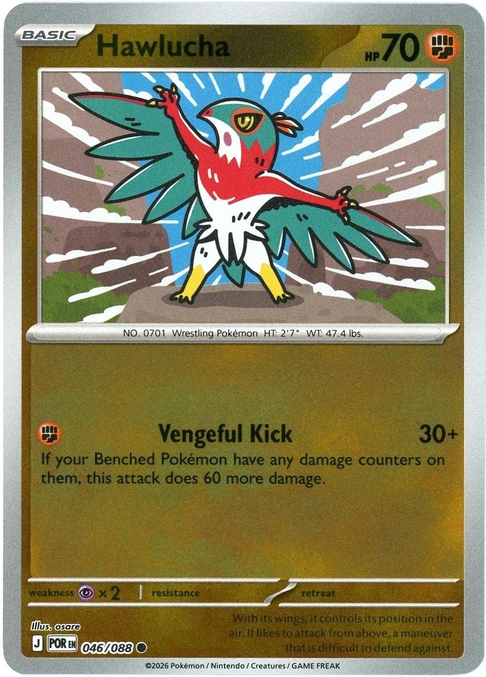 Hawlucha 046/088 · Reverse Holofoil (Perfect Order)