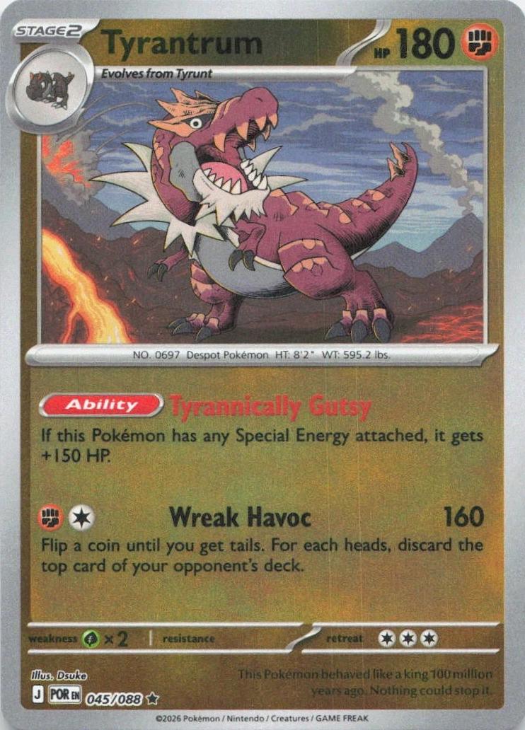 Tyrantrum 045/088 · Reverse Holofoil (Perfect Order)