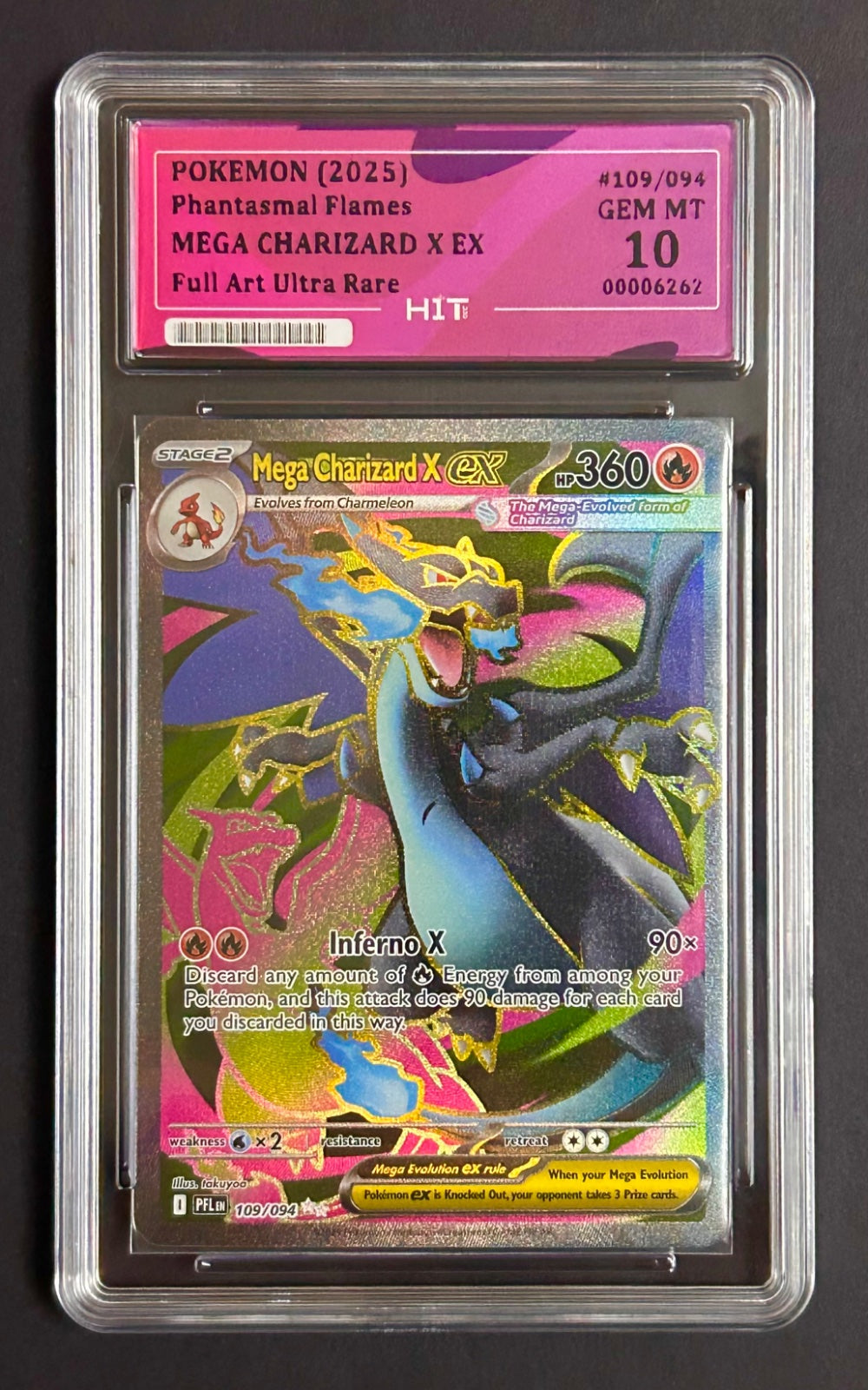 2025 MEGA CHARIZARD X EX - Ultra Rare 109/094 (HIT Grade 10)