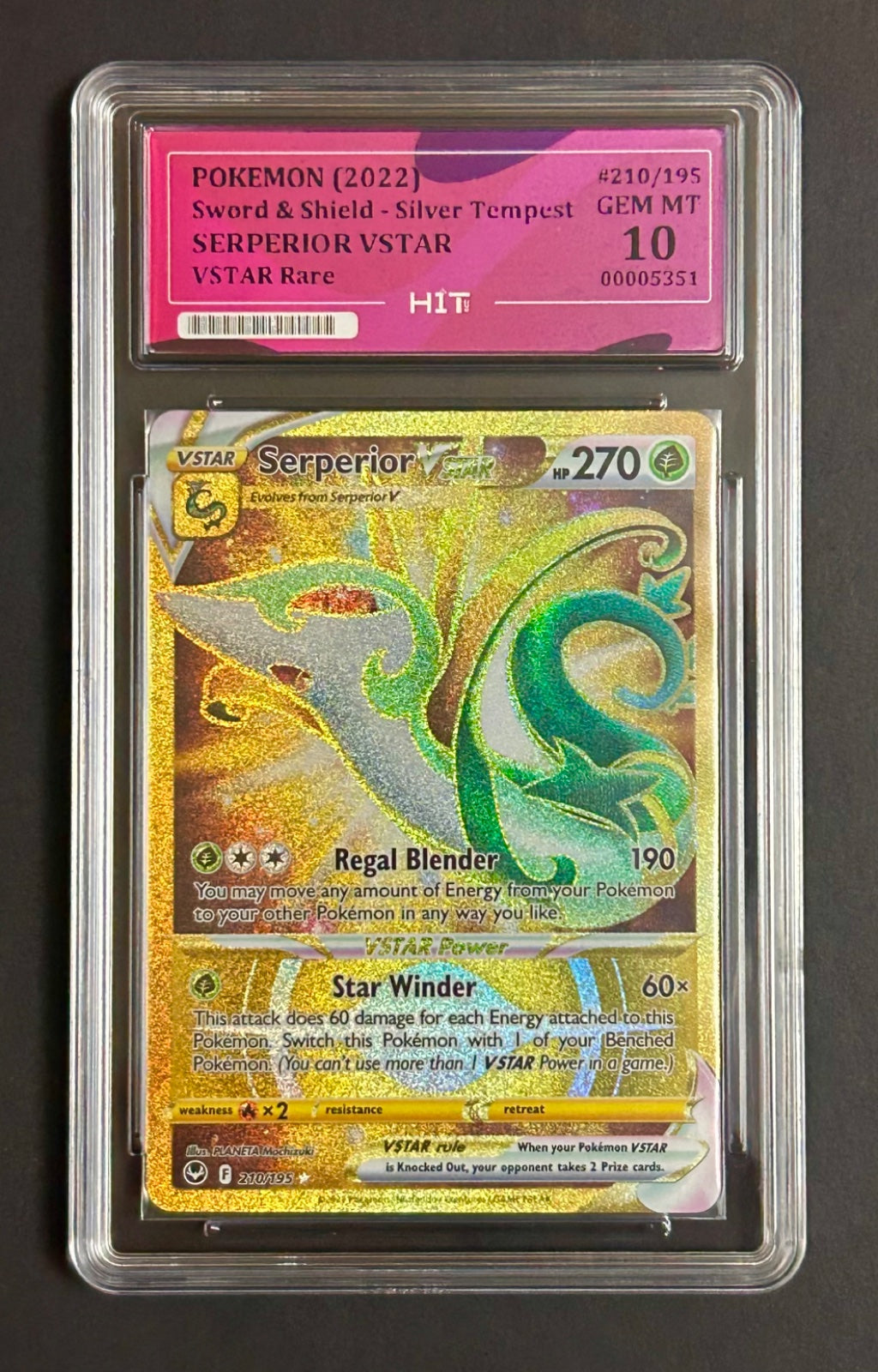 2022 SERPERIOR VSTAR - Vstar Rare 210/195 (HIT Grade 10)