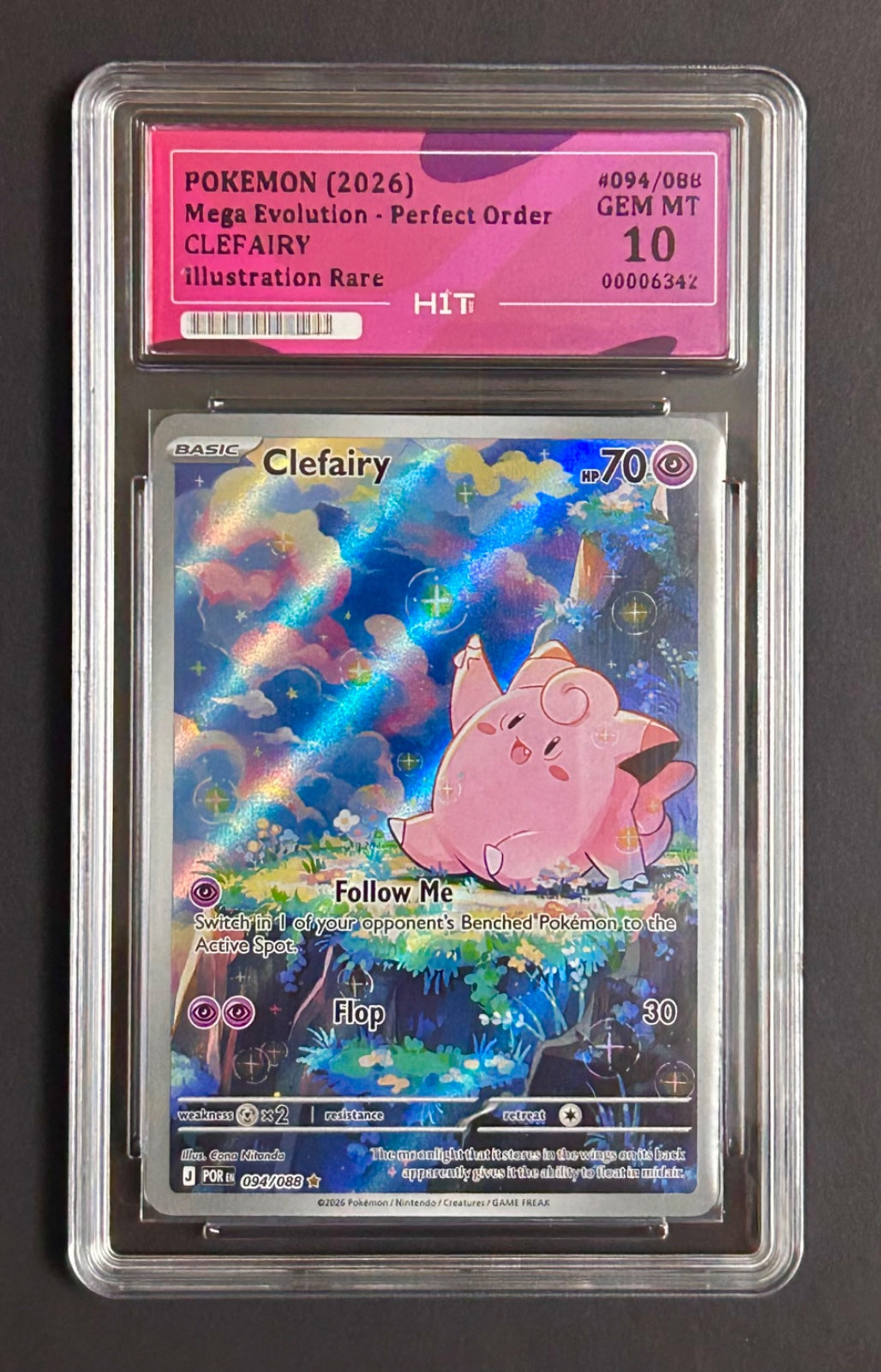 2026 CLEFAIRY - Illustration Rare 094/088 (HIT Grade 10)
