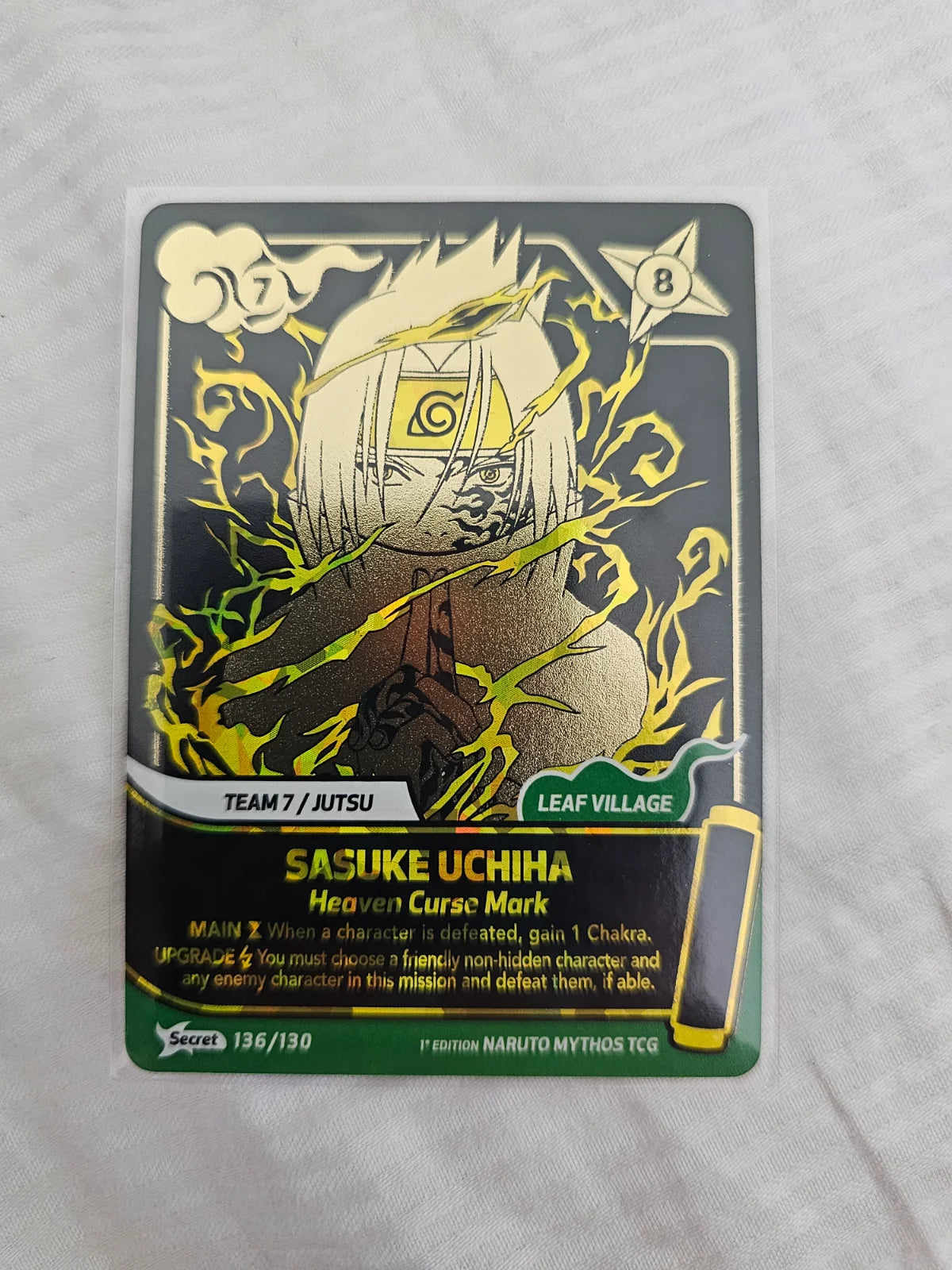 Sasuke Uchiha Heaven Curse Mark Secret 136/130 1st edition