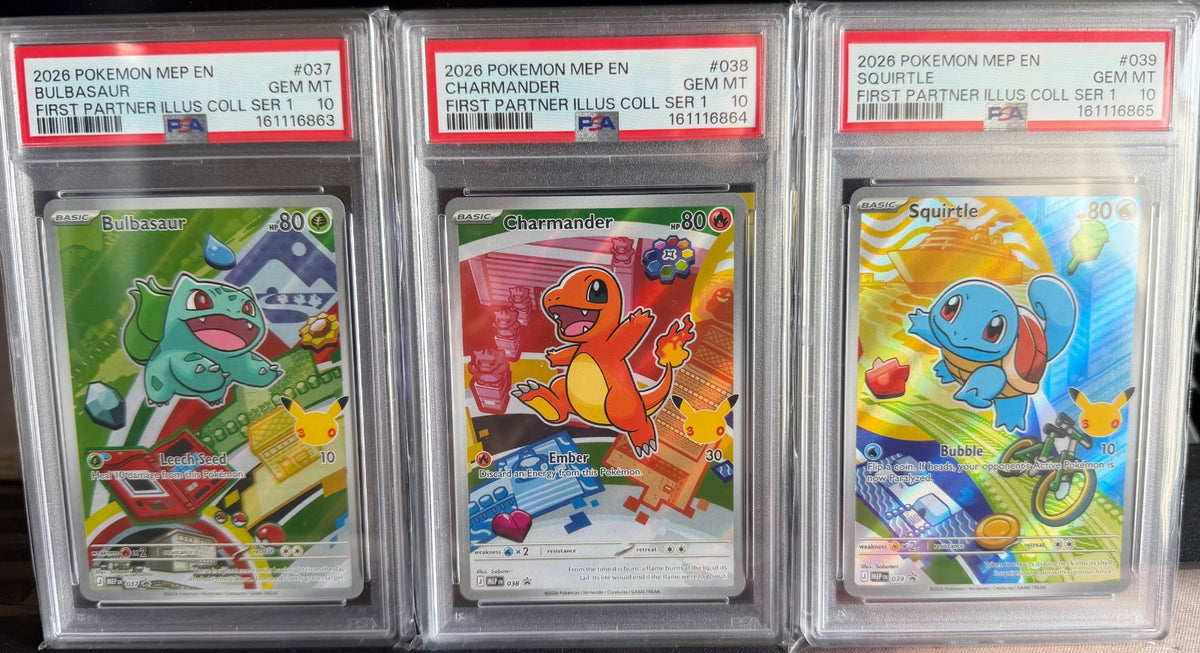 First Partner Illustration Sequential cert (Kanto) PSA10