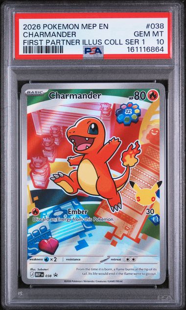 First Partner Illustration Sequential cert (Kanto) PSA10