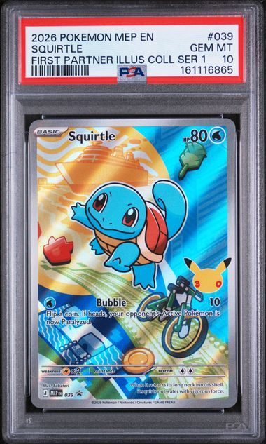 First Partner Illustration Sequential cert (Kanto) PSA10