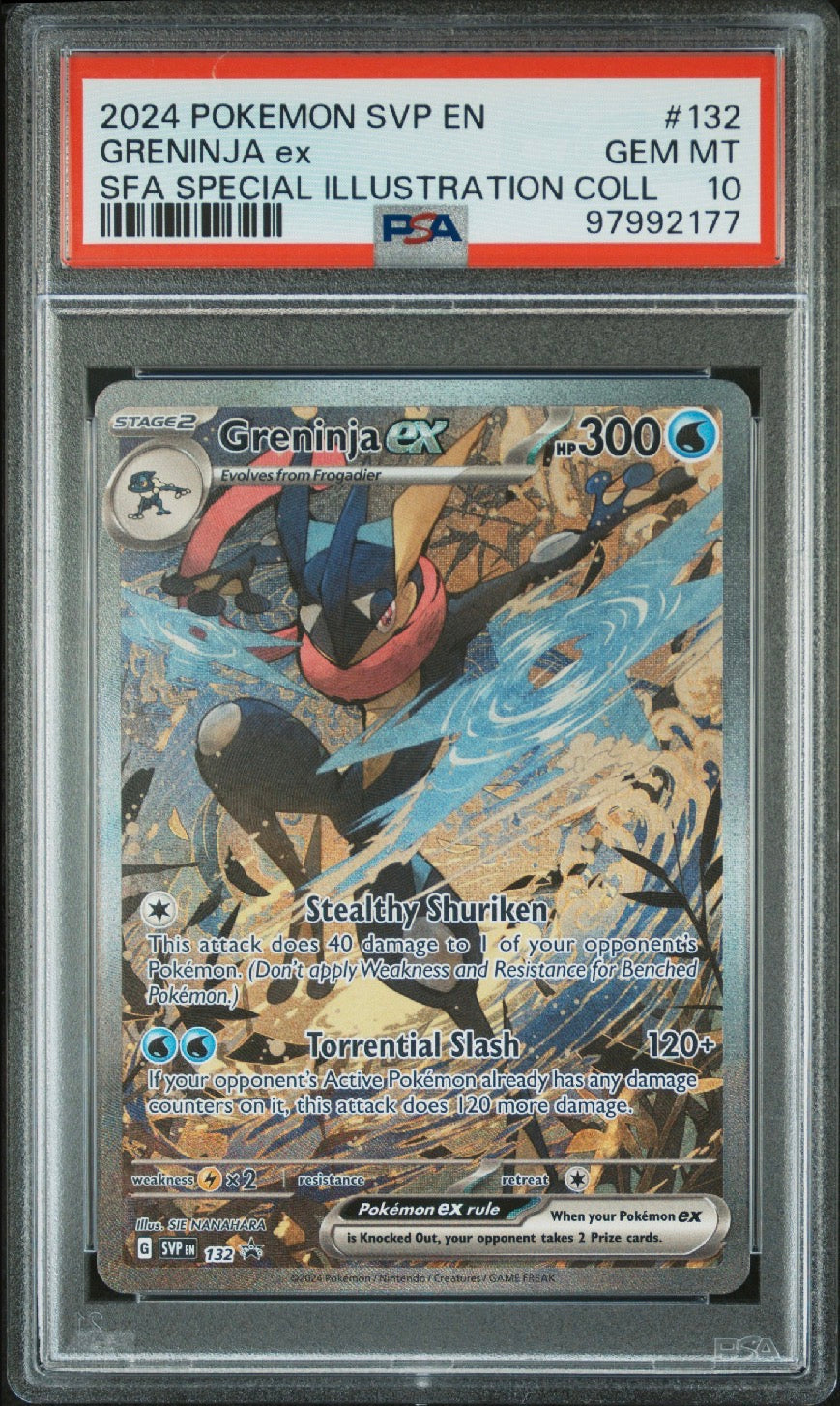 Greninja ex 132 (Scarlet & Violet Promo) — PSA 10
