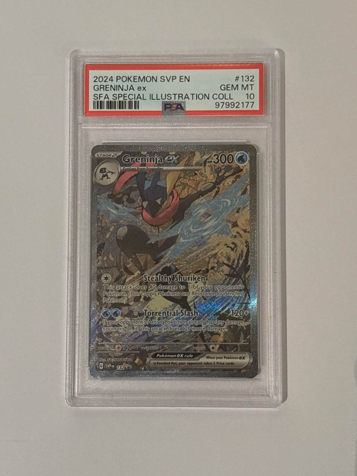 Greninja ex 132 (Scarlet & Violet Promo) — PSA 10