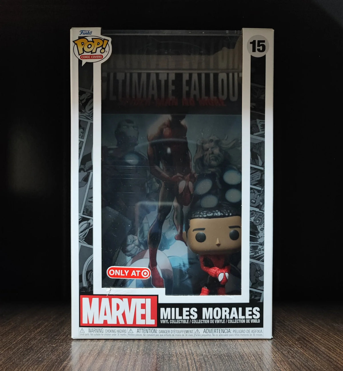 Funko Pop! Miles Morales Comic Covers: Ultimate Fallout Spider Man No More #15