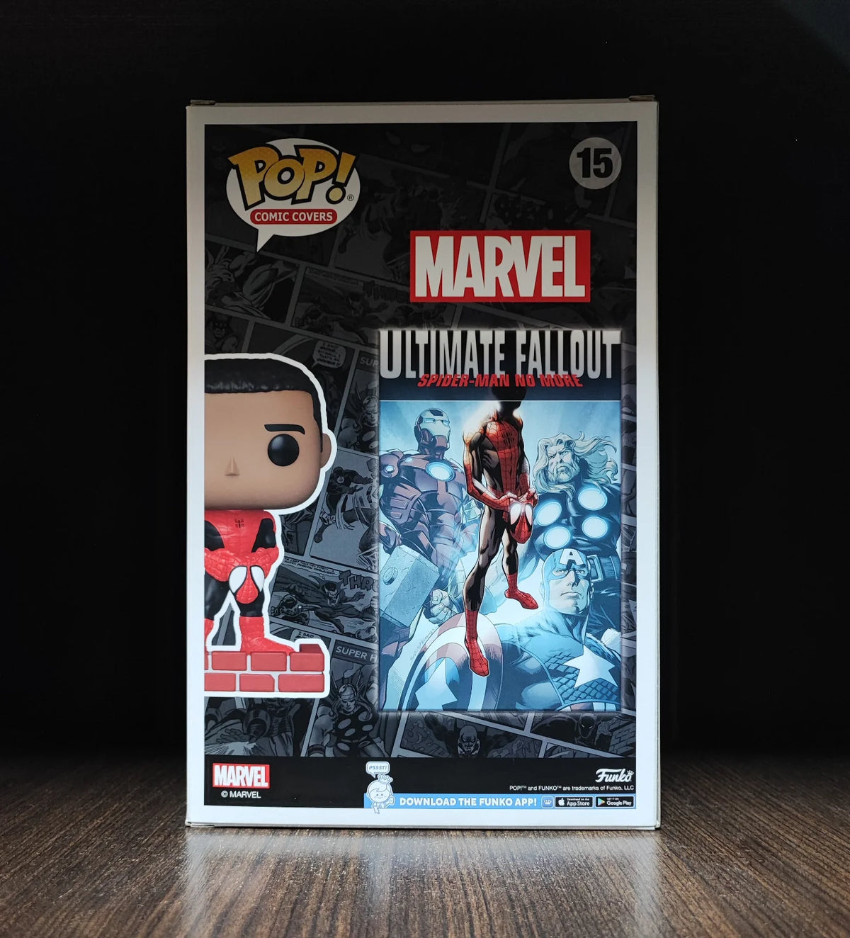 Funko Pop! Miles Morales Comic Covers: Ultimate Fallout Spider Man No More #15