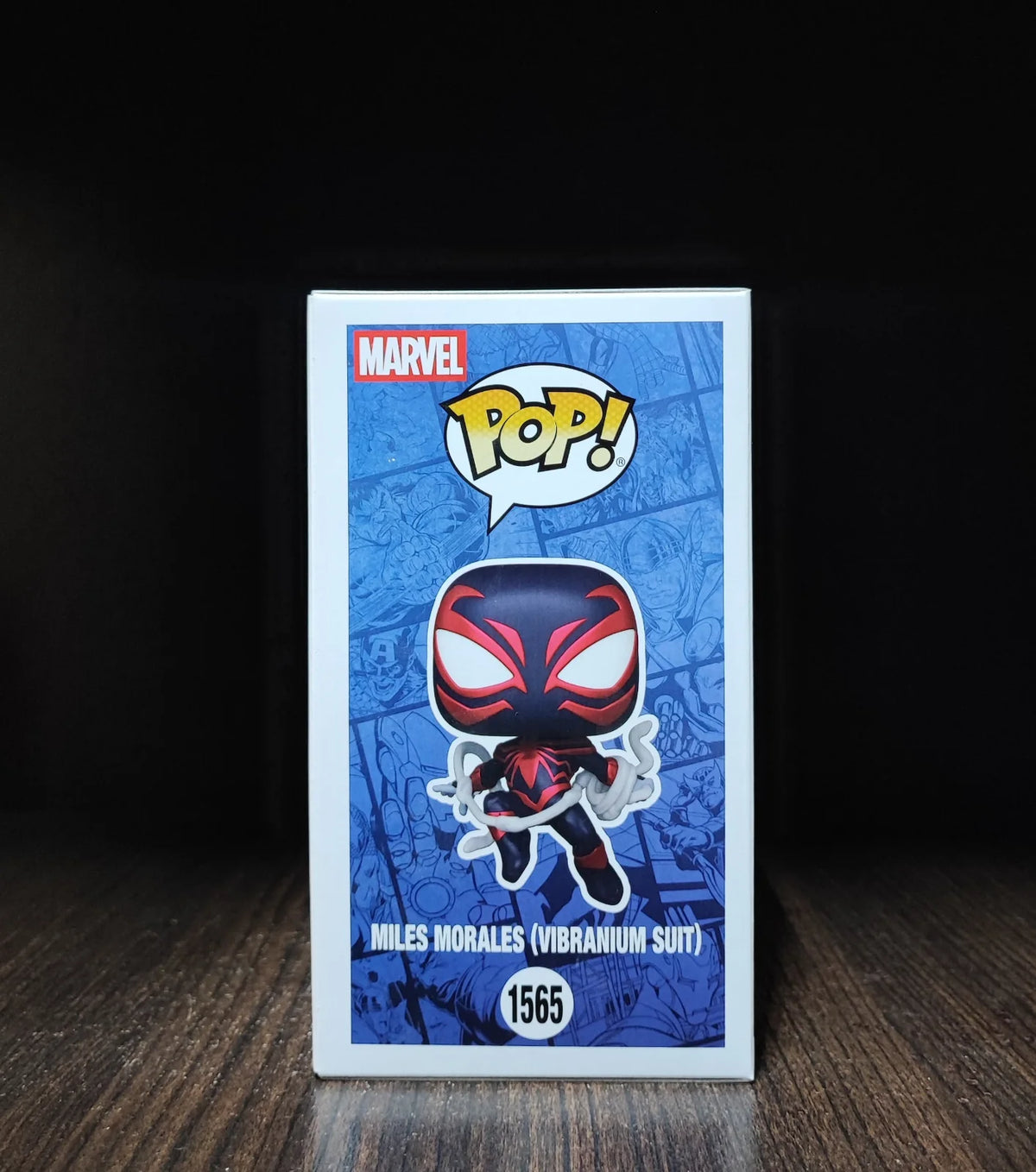 Funko Pop! Marvel: Miles Morales (Vibranium Suit) ,#1565 - Funko 2025 Winter Convention, Limited Edition