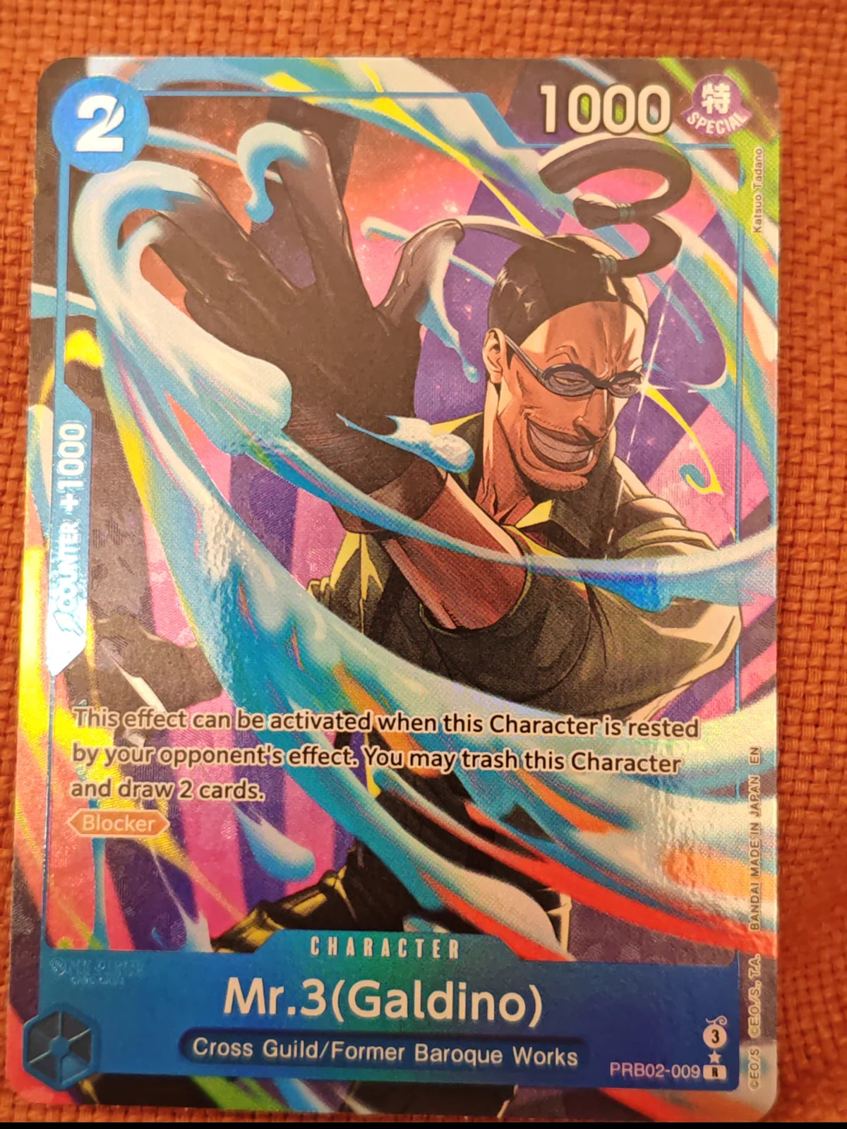 Mr.3(Galdino) (Alternate Art) PRB02-009 (Premium Booster -The Best- Vol. 2)