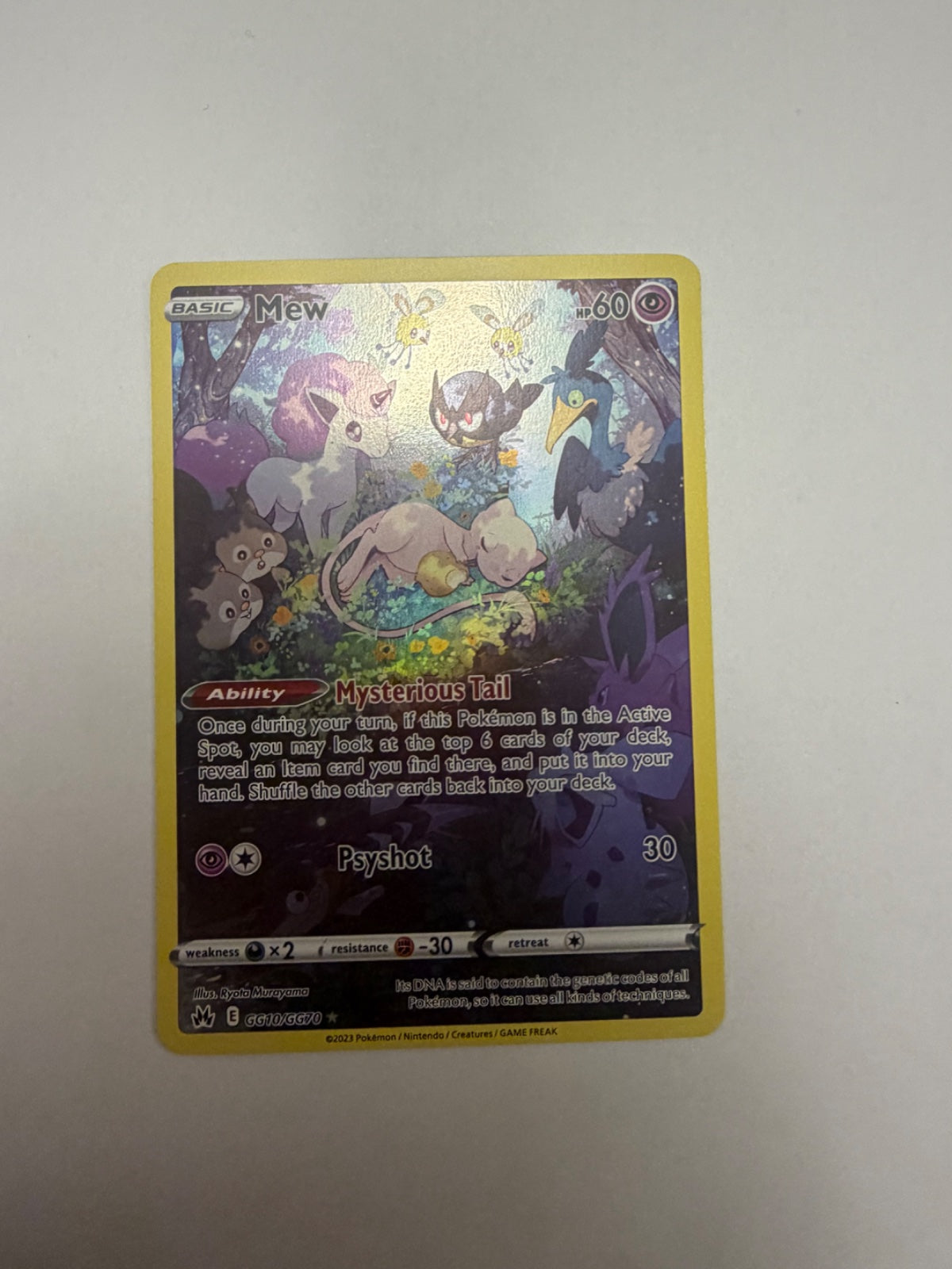 Mew GG10/GG70 Crown Zenith Galarian Gallery Holo Rare Pokémon TCG 2023