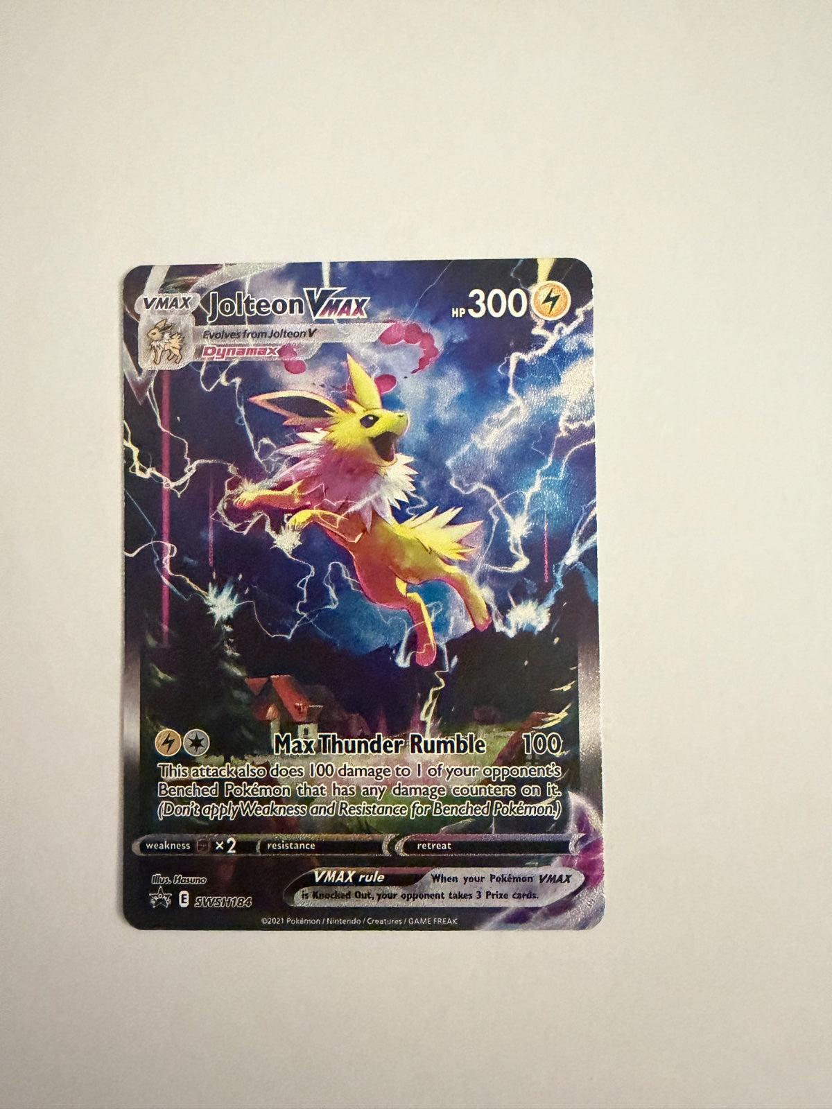 Jolteon VMAX SWSH184 — Black Star Promo — Alternate Art — 2021