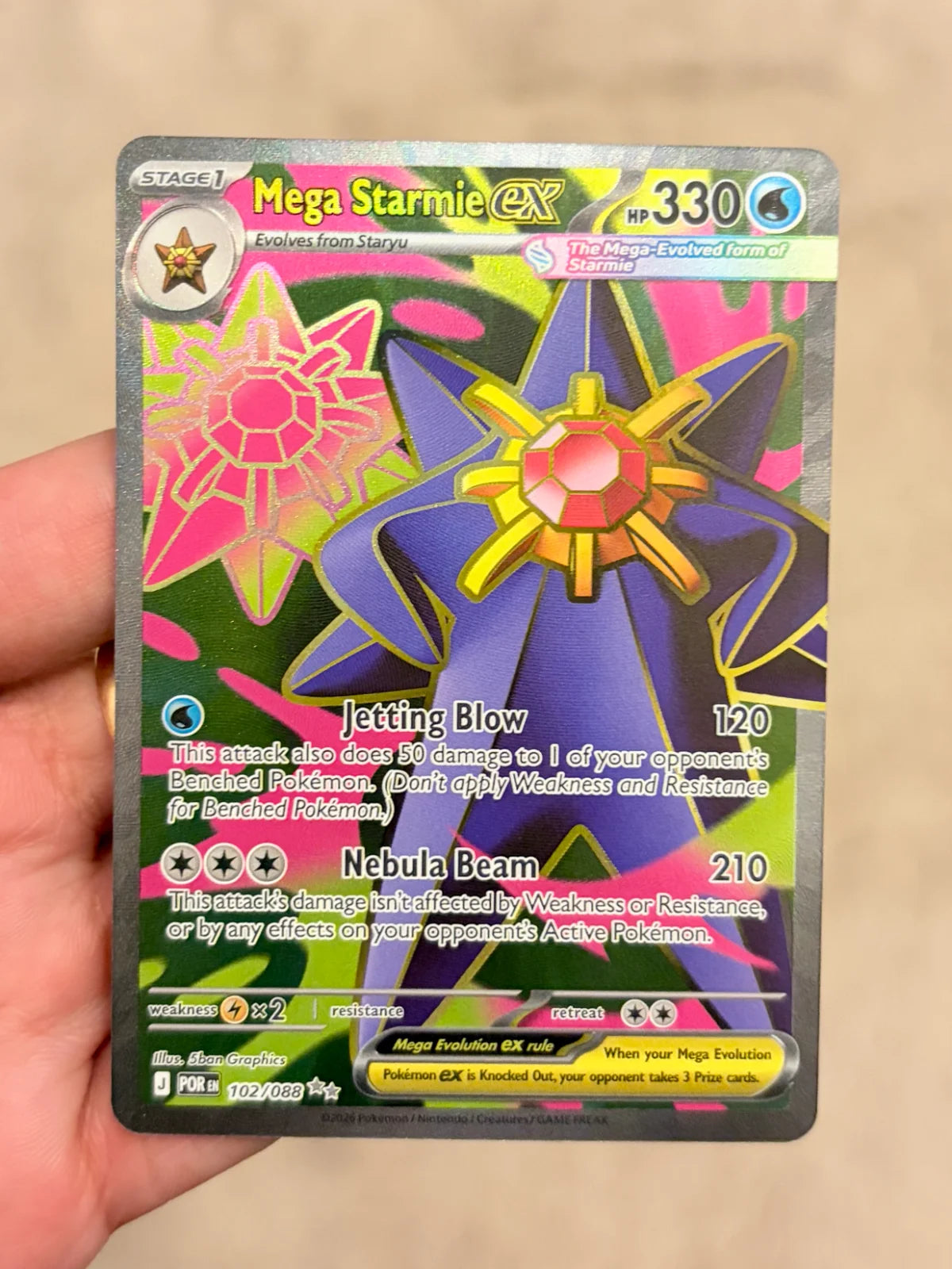 Mega Starmie ex 102/088 (Perfect Order) English