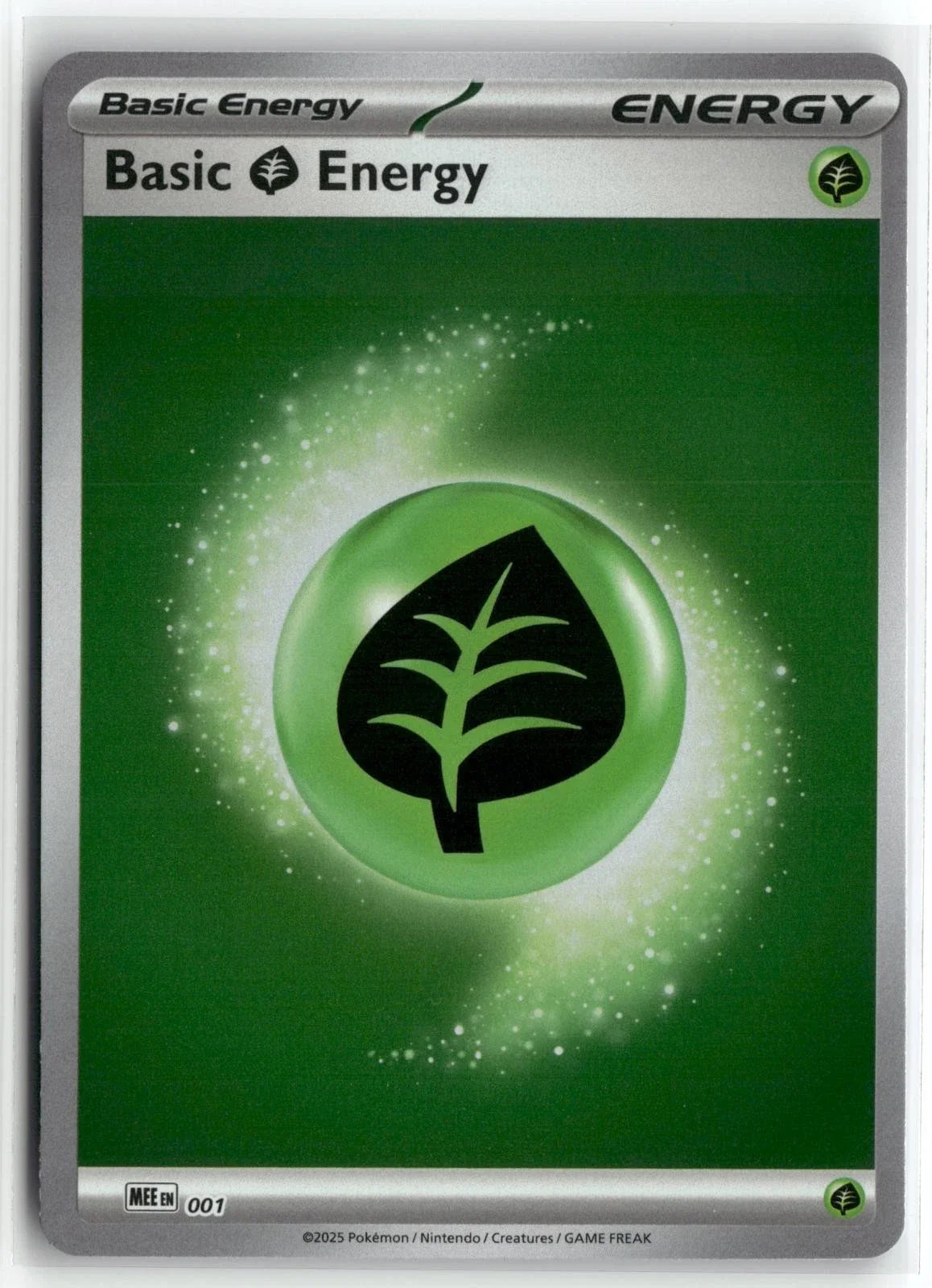 Basic Grass Energy - 001 · Reverse Holofoil (MEE: Mega Evolution Energies)